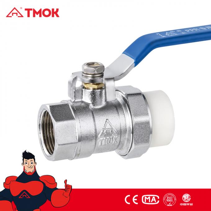 A linha masculina de TMOK forjou o tipo em dois sentidos de bronze da válvula de bola da união de PPR para o gasóleo da água com certificação do CE e baixa pressão