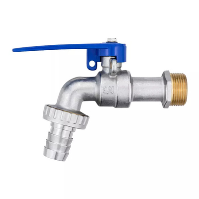 Bibcock de bronze de Logo Customization Handle Water Irrigation da alavanca azul Lockable
